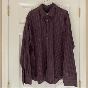 Hugo Boss Purple Stripe Button Down